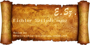 Eichler Szilvánusz névjegykártya